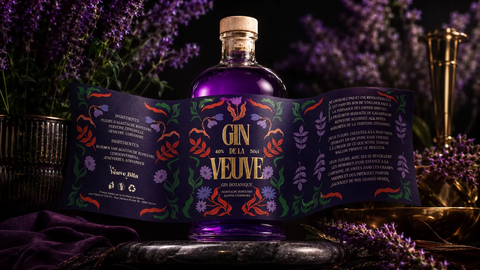 Packaging Le Gin de la Veuve